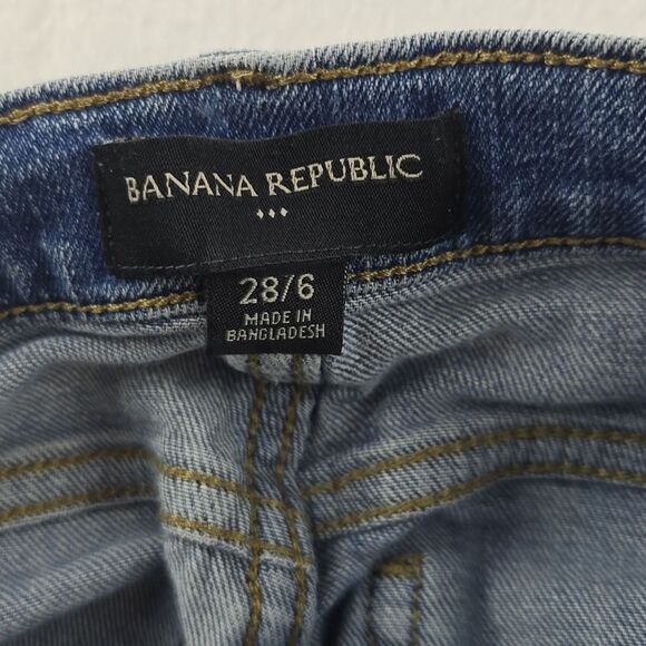 Banana Republic Women's Denim Roll-Cuff Shorts Medium Wash Size 28/6‎ - Picture 6 of 12
